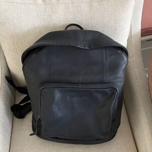 James Campbell Navy Leather backpack